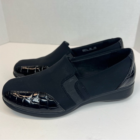 Clarks Collection Gael Rex Black Croc Print Loafer Shoes 26102169 Size 10M XLNT - Picture 1 of 14